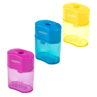 Точилка ПИФАГОР 'Ergo', с контейнером, пластиковая, корпус ассорти, 228437