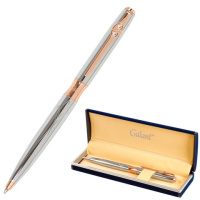 Ручка подарочная шариковая GALANT 'NUANCE SILVER', корпус серебристый, детали розовое золото, узел 0