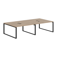 Стол 4-х местный EQWST 3116 Дуб Денвер светлый/Черный 3126х1606х750 EDIS