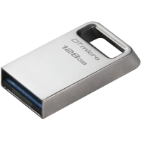 USB флешка Kingston DataTraveler Micro 128 Гб, серебристый