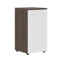 Шкаф колонка с глухой малой дверью MLC 42.1 Белый/Дуб Денвер темный 429х423х821 MORRIS TREND