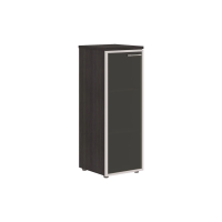 Шкаф колонка с стеклянной дверью в алюминиевой раме (L) и топом XMC 42.7(L) Дуб Юкон Модерн 432х432х