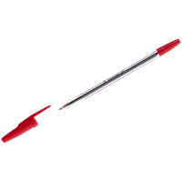 Шариковая ручка Corvina 51 Classic красная, 1мм, прозрачный корпус