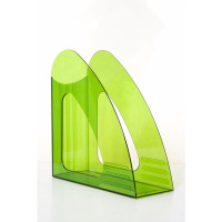 Накопитель для бумаг вертикальный Attache А4, 90мм, зеленый прозрачный
