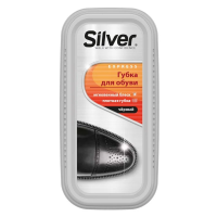 Губка для обуви Silver черная, для гладкой кожи