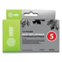 Картридж струйный Cactus CS-PGI5BK, №5, 24мл, черный