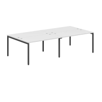 Стол на 4 рабочих места Skyland Xten-S XWST 2814, четырехместный, белый/антрацит, 2800х1406х750мм