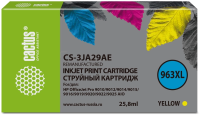 Картридж струйный Cactus CS-3JA29AE 963XL желтый (25.5мл) для HP OfficeJet Pro 9010/9010e/9012/9014/