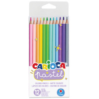 Карандаши цветные Carioca 'Pastel', 12цв., заточен., ПВХ, европодвес