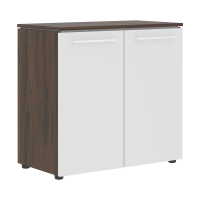 Шкаф с глухими малыми дверьми MLC 85.1 Белый/Дуб Денвер темный 854х423х821 MORRIS TREND