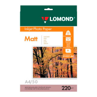 Фотобумага для струйных принтеров Lomond А4, двусторонняя матовая, 50 листов