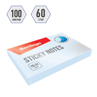 Блок для записей с клейким краем Berlingo Standard голубой, 76х51мм, 100 листов