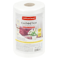 Салфетка хозяйственная Officeclean белая, 23х25см, 200шт, вискоза, в рулоне