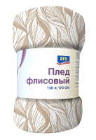 aro Плед флисовый Париж бежевый 170г, 130 х 170см