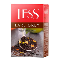 Чай Tess Earl Grey (Эрл Грей), черный, листовой, 100г