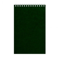Блокнот Attache зеленый, А5, 60 листов, в клетку, на спирали, картон