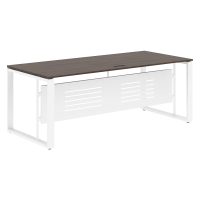 Стол руководителя EST 209M Дуб Денвер темный/Белый 2000х900х750 ENIO