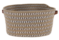 Tarrington House Корзина для хранения Boho со шнуровкой с ручкой серая размер L, 350 x 250 x 180см