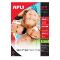 Фотобумага для струйных принтеров Apli А4, 100 листов, 140г/м2, глянцевая, 11804