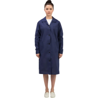 Халат рабочий женский Рабочий (р.48-50) 158-164, синий, хлопковый, 1 шт