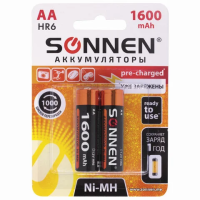 Аккумулятор Sonnen АА/HR06, 1600mAh, 2шт/уп