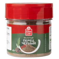 Fine Life Приправа перец черный молотый, 65г