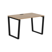 Стол прямой EVST 1180 Дуб Денвер светлый/Черный 1160х800х750 EDIS