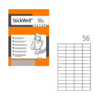 Этикетки самоклеящиеся Stickwell 11759, белые, 52.5x21.2мм, 5600шт