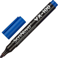 Маркер перманентный Scrinova VX-100 синий, 1-3мм, круглый накончник
