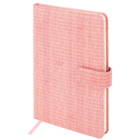 Еженедельник датированный 2026 А5 145х215 мм, BRAUBERG 'Augustus', под кожу, розовый, 117163