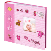 Фотоальбом BRAUBERG 'It's a girl' на 200 фото 10х15 см, твердая обложка, бумажные страницы, бокс, ро