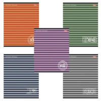 Тетрадь Hatber Полосочки, А5, 96 листов, в линейку, на скрепке, мелованный картон