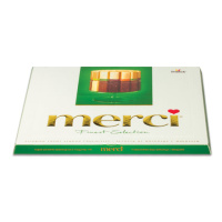 Конфеты Merci 4 вида шоколада с миндалем, 250г