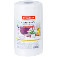 Салфетка хозяйственная Officeclean белая, 25х30см, 125шт, вискоза, в рулоне