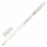 Гелевая ручка Brauberg белая, 0.5мм, тонированный корпус