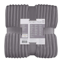 Tarrington House Плед Print фланелевый серый, 150 x 200см