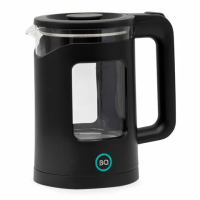 Чайник BQ (БИ-КЬЮ) KT2000G, 1,5 л, 1500 Вт, закрытый нагревательный элемент, стекло, черный, 8619673