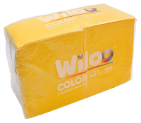 Салфетки бумажные 24х24, 400шт, 1 слой, желтые