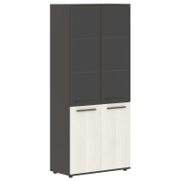 Шкаф высокий широкий EHCS 85.7 ЯсеньТраун/Мокко/Мокко 852х430х1967 EDIS