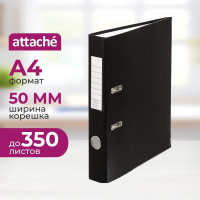 Папка-регистратор 50 мм ПБП1 черный с мет.уголком