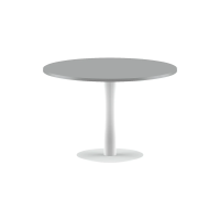 Конференц стол ПРГ-100 Металлик/Белый D1000х750