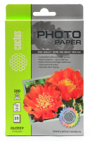 Фотобумага для струйных принтеров Cactus CS-GA620025 10x15см, 25 листов, 200 г/м2, белая, глянцевая