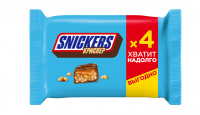Шоколадный батончик Snickers Криспер пачка 4шт по 40г