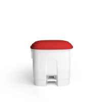 Ведро мусорное Derby 30 л с педалью. держатель мешка, красная крышка TTS, 00005711