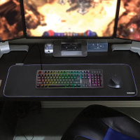 Коврик для мыши и клавиатуры игровой с подсветкой (RGB) SONNEN 'CHAMELEON', 800x300х4 мм, 513614