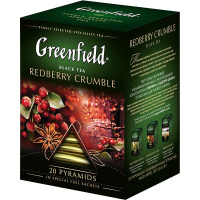 Чай Greenfield Redberry Crumble (Рэдберри Крамбл), черный, 20 пирамидок