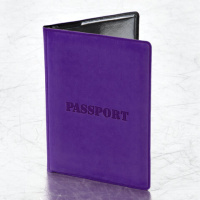 Обложка для паспорта STAFF, мягкий полиуретан, 'ПАСПОРТ', фиолетовая, 237608