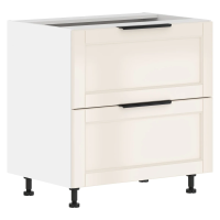 Шкаф напольный с ящиками MOB 8082.1C Бежевая эмаль/Белый 800х560х820 SICILIA