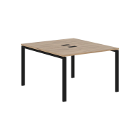 Стол 2-х местный EUWST 1113 Дуб Денвер светлый/Черный 1160х1346х750 EDIS