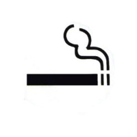 Знак Место для курения Apli 114х114мм, самоклеящаяся пленка ПВХ, 11339